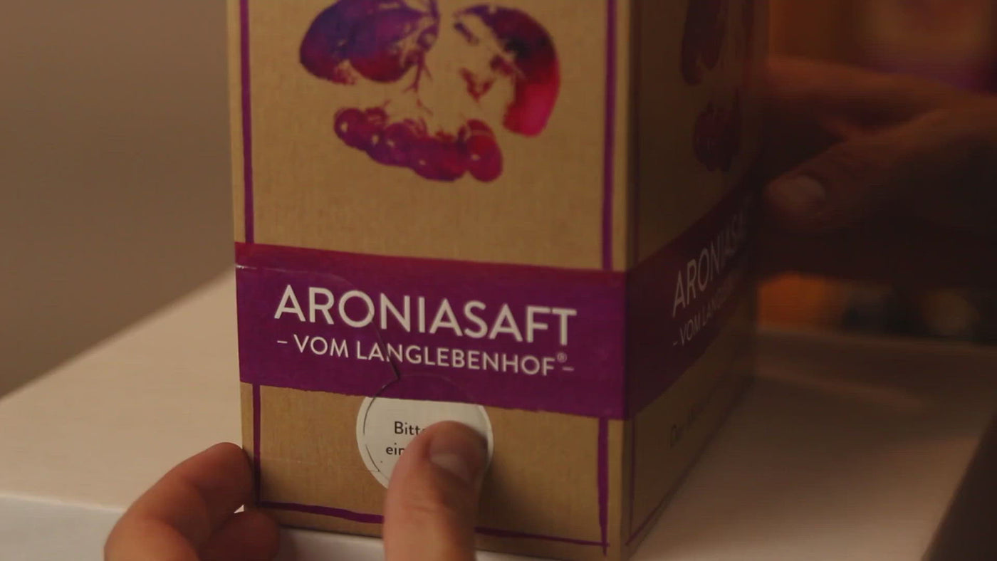 BIO-Aroniasaft, 3 Liter Box, DER MILDE vom Langlebenhof, Direktsaft