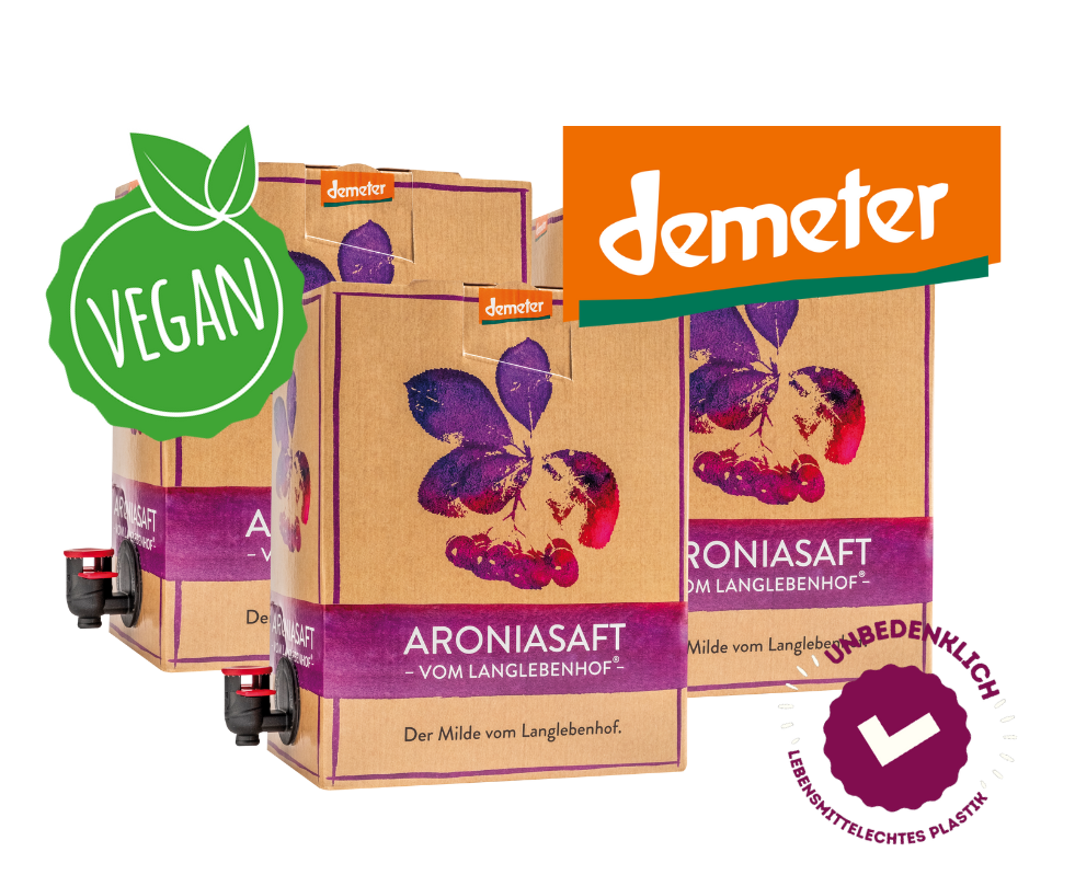 DREIER-PACK Demeter-Aroniasaft 3x3 Liter - Bag in BOX