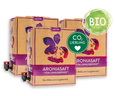 DREIER-PACK BIO-Aroniasaft 3x3 Liter - Bag in BOX