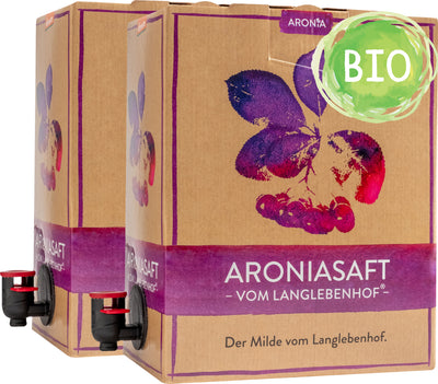👍DOPPELPACK BIO-Aroniasaft 3 Liter - Bag in BOX