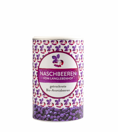 BIO Aroniabeeren getrocknet, 150g, "NASCHBEEREN" vom Langlebenhof