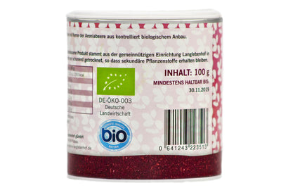 SPARPACK: 3x Aroniapulver, Demeter, "ZAUBERSTAUB" vom Langlebenhof