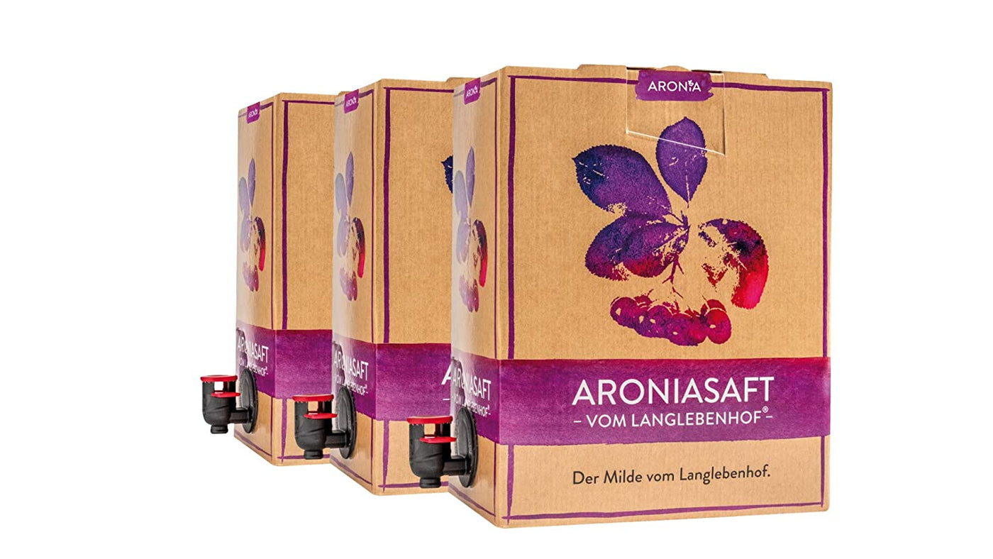 DREIER-PACK BIO-Aroniasaft 3x3 Liter - Bag in BOX
